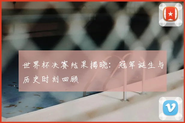 世界杯决赛结果揭晓:冠军诞生与历史时刻回顾